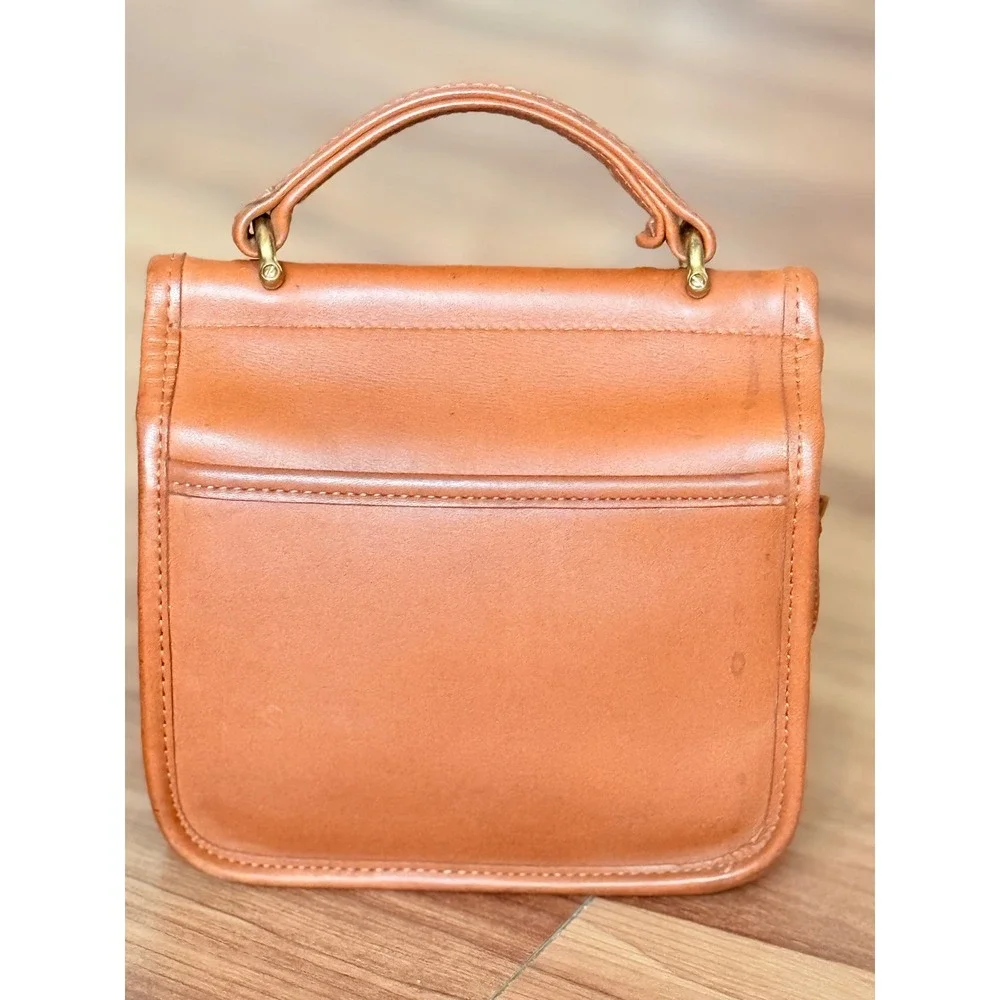 Vintage Coach Leather Mini Willis Winnie No.B7C-9023 British Tan Dowel Top - Picture 2 of 12